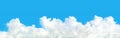 panorama of white cloud on blue sky Royalty Free Stock Photo