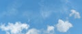 Panorama white cloud and blue sky background with copy space Royalty Free Stock Photo