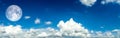 Panorama of White Cloud blue sky Royalty Free Stock Photo