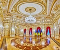 Panorama of the White Hall of Mariinskyi Palace, on June 25 in Kyiv, Ukraine