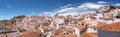 Terracotta tiled roofs, Sedella. Spain. Panorama Royalty Free Stock Photo