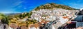 Panorama of white village of Mijas Royalty Free Stock Photo