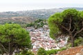 Panorama of white village of Mijas. Costa del Sol, Andalusia. Spain. Royalty Free Stock Photo