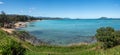 Panorama of the wide bay of Kailua beach on east coast of Oahu Royalty Free Stock Photo