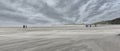 Panorama of wind blown sand and sky