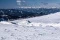 Panorama of winter austrian alps