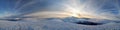 Panorama of winter Borzhava ridge Royalty Free Stock Photo