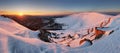 Panoráma zimných hôr, zamrznutá krajina Slovenska