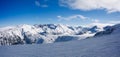 Panorama of winter mountains in Bansko, Bulgaria Royalty Free Stock Photo