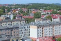Panorama of Wladyslawowo town withof multistory modern blocks of flat