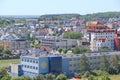 Panorama of Wladyslawowo town withof multistory modern blocks of flat