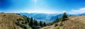 Panorama of wonderful summer landscape on Dolomites Alps, Italy, Europe. Royalty Free Stock Photo