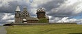 Panorama of wooden churches. Russia. Royalty Free Stock Photo