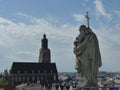 Panorama of Wroclaw from the roof of the University of Wroclaw Royalty Free Stock Photo