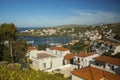 Panorama of a yacht Marina at Andros island