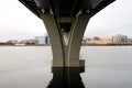 Panorama of Yakhtennyy bridge in Saint Peterbourg Royalty Free Stock Photo