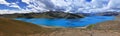 Panorama of Yamdrok lake Royalty Free Stock Photo