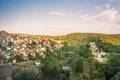 Panorama of the Yantra river in Veliko Tarnovo Bulgaria Royalty Free Stock Photo