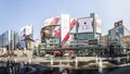 Panorama of Yonge-Dundas square, downtown Toronto, Canada