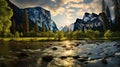 Panorama of the Yosemite Valley