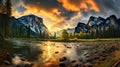 Panorama of the Yosemite Valley