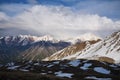 Panorama of Zailiyskiy Alatau mountain ridge, Kazakhstan Royalty Free Stock Photo