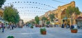 Panorama of Zand walk street, Shiraz, Iran