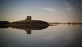 Panorama of Zaytun lake and fortress near Siwa oasis, Egypt Royalty Free Stock Photo