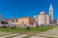 Panorama of Zeleni trg square in Croatian town Zadar Royalty Free Stock Photo