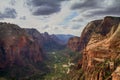 Panorama of the Zion Ntional Park Royalty Free Stock Photo