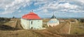 Panorama Zolochiv castle view (Ukraine Royalty Free Stock Photo