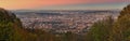 Panorama of Zurich city and lake from Uetliberg mountain in Switzerland Royalty Free Stock Photo