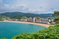 Panoramac view of beach in Bakio. Royalty Free Stock Photo