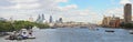 Panoramac view of River Thames skyline, London Royalty Free Stock Photo