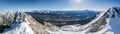 Panoramatic View of Canadian Rocky mountains, Royalty Free Stock Photo