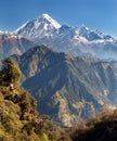 Panoramatic view from Jaljala pass of Dhaulagiri