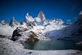 Panoramatic view Laguna de los Tres and the Fitz Roy Mountain, Patagonia, Argentina