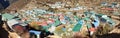 Panoramatic view of Namche Bazar village Royalty Free Stock Photo