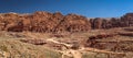 Panoramatic view of Red Rose city - Petra in Jordan