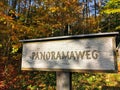 Panoramaweg forest sign Royalty Free Stock Photo
