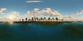 Panoramia of tropical beach. made with one 360 degree lense