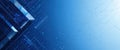 Modern Abstract Geometric Digital Illustration Blue Gradient Background - Technology Data Royalty Free Stock Photo