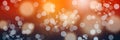 Panoramic abstract bokeh lights background Royalty Free Stock Photo