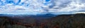 Panoramic Aerial of Blue Ridge and Appalacian Mountain Ranges Royalty Free Stock Photo