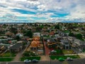 view of Suburban Melbourne housing, roof tops, the streets and the parks NSW Australia