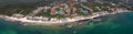 panoramic aerial landscape view of the area around Playa Paraiso in Riviera Maya, Cancun on Yucatan Peninsula in Mexico Royalty Free Stock Photo