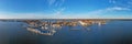 Panoramic aerial from the Loosdrechtse Plassen in the Netherlands