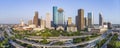 Day light panoramic aerial view of Houston downtown cityscape Royalty Free Stock Photo