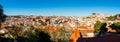 Panoramic aerial shot of buildings in Lisbon, Portugal Royalty Free Stock Photo