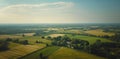 panoramic aerial shots of the french countryside